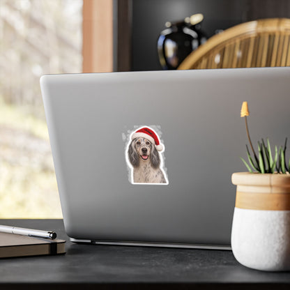 Santa Paws English Setter Vinyl Decal