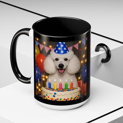 Birthday Buddy Poodle 2-Tone Coffee Mug
