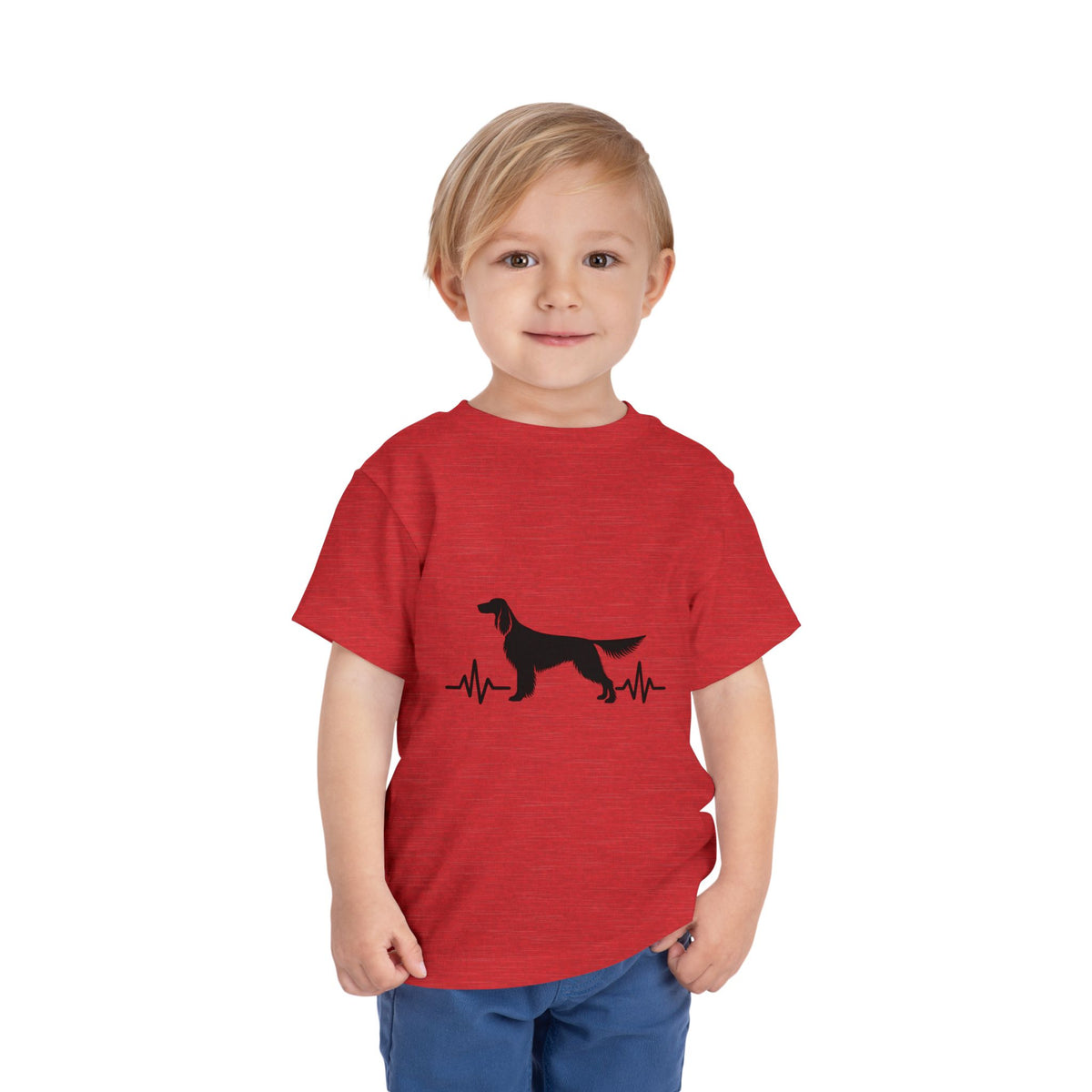 My Heart Beats For English Setters Toddler Unisex Short Sleeve Crewneck Tee