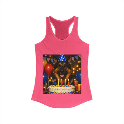 Birthday Buddy German Shepherd Women's Racerback Tank