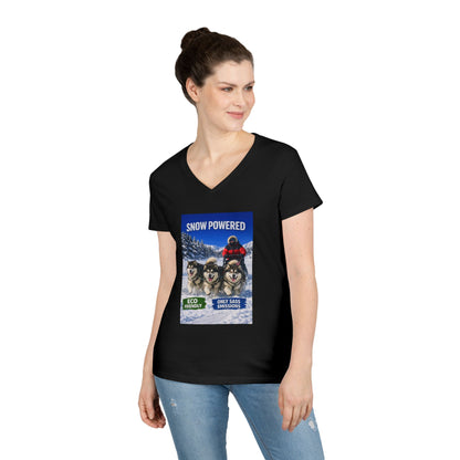 Snow Powered Women's V-Neck Tee
