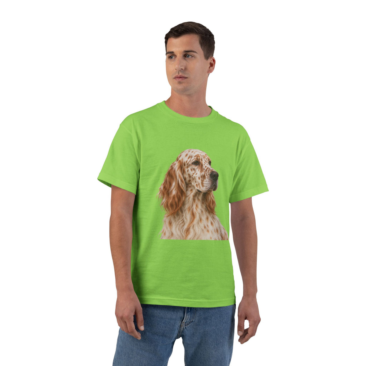 English Setter Head Men's Short-Sleeve Crewneck Tee