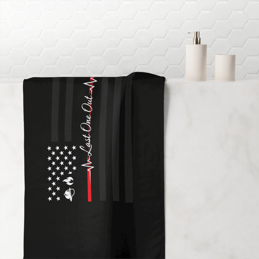 Thin Red Line Mink-Cotton  Beach Towel