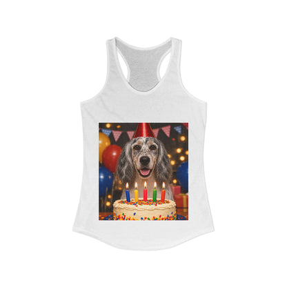 Birthday Buddy English Setter Women's Racerback Tank