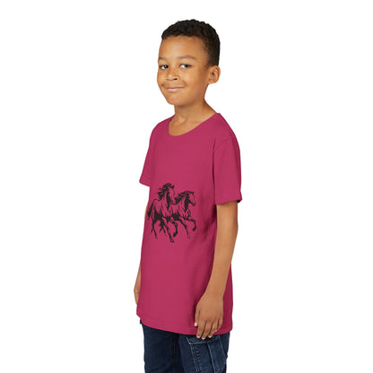 Horsin' Around Youth Unisex Short Sleeve Crewneck Tee