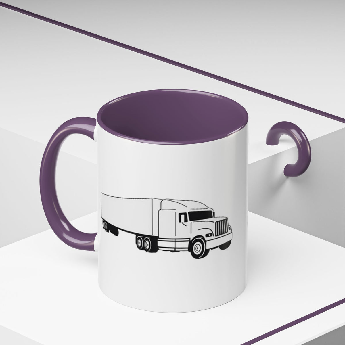 Semi Truck 2-Tone Coffee Mug