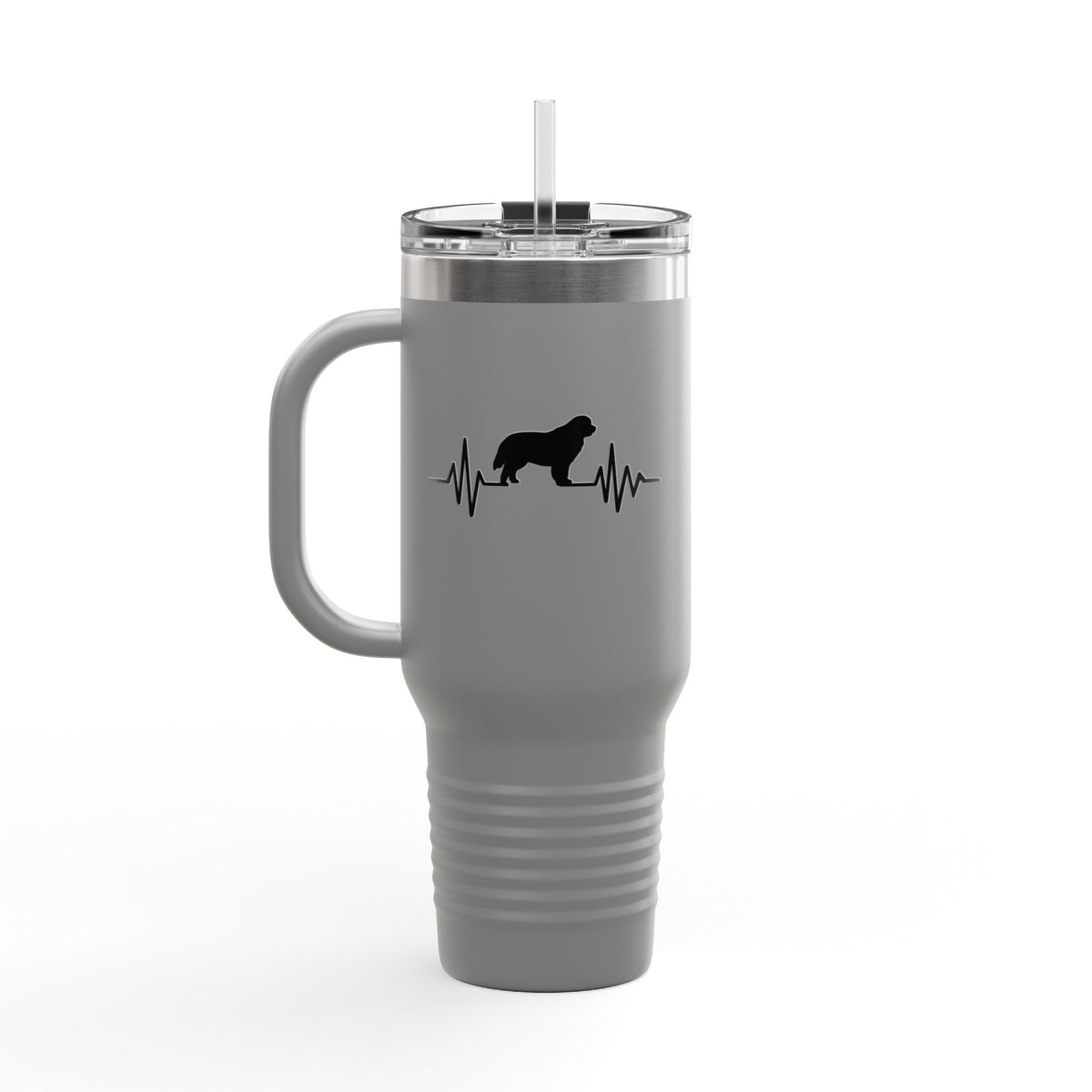 My Heart Beats For Newfies Insulated Travel Mug