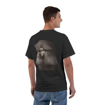 Poodle Head Men's Short-Sleeve Crewneck Tee