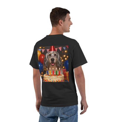 Birthday Buddy English Setter Men's Short-Sleeve Crewneck Tee