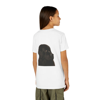 Newfie Head Youth Unisex Short Sleeve Crewneck Tee