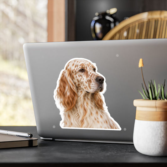English Setter Head Vinyl Decal