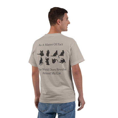 Matter Of Fact Cat Men's Short-Sleeve Crewneck Tee