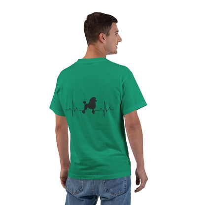 My Heart Beats For Poodles Men's Short-Sleeve Crewneck Tee