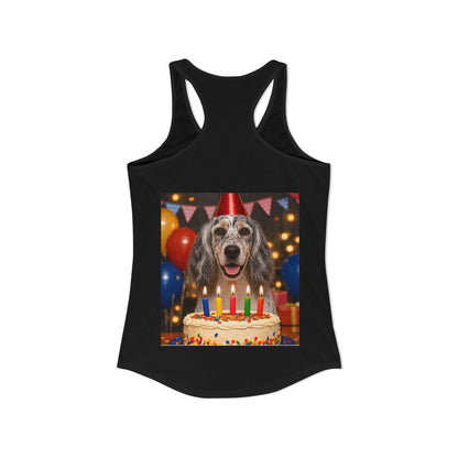 Birthday Buddy English Setter Women's Racerback Tank