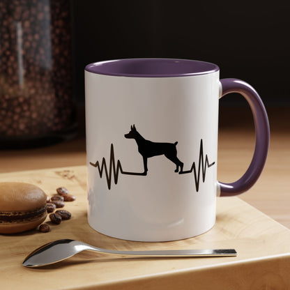 My Heart Beats For Dobermans 2-Tone Coffee Mug