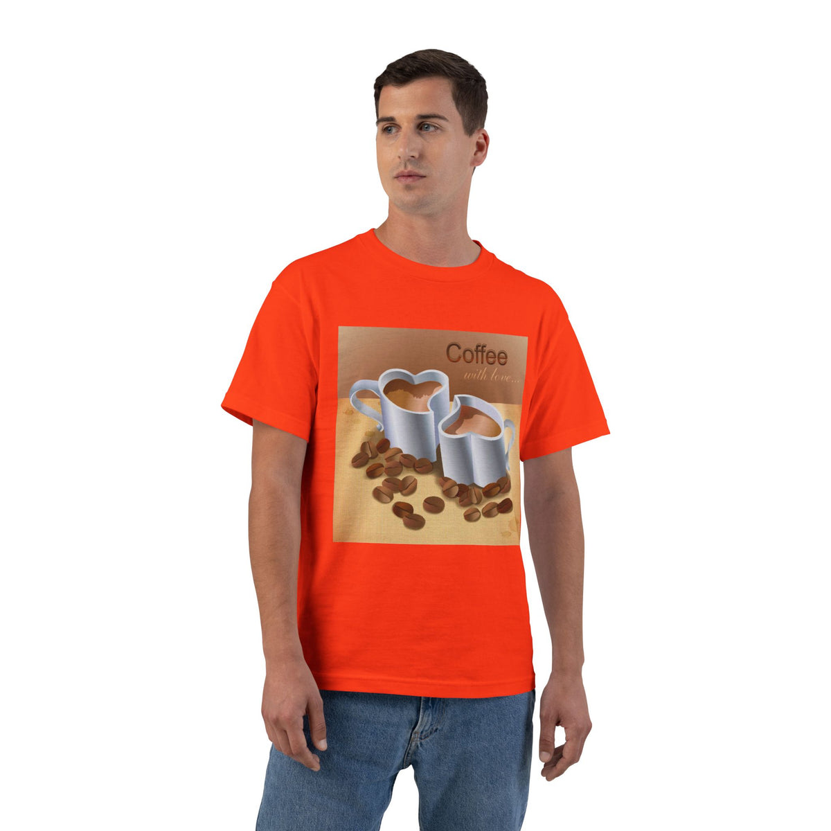 Coffee With Love Men's Short-Sleeve Crewneck Tee