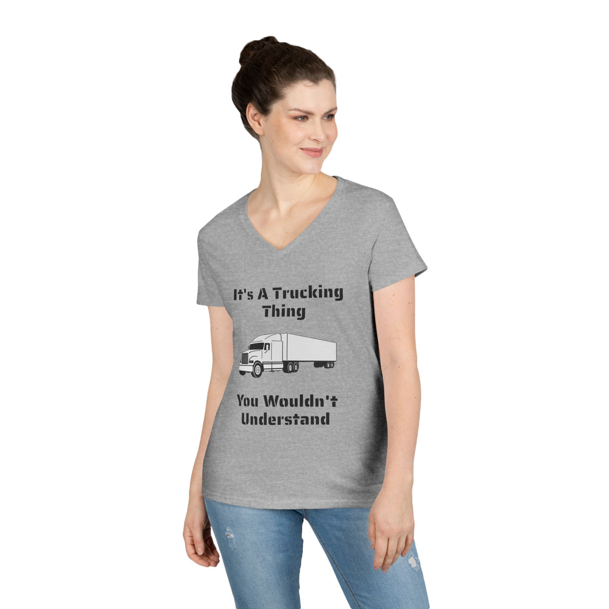 Trucking Thing Women's V-Neck Tee
