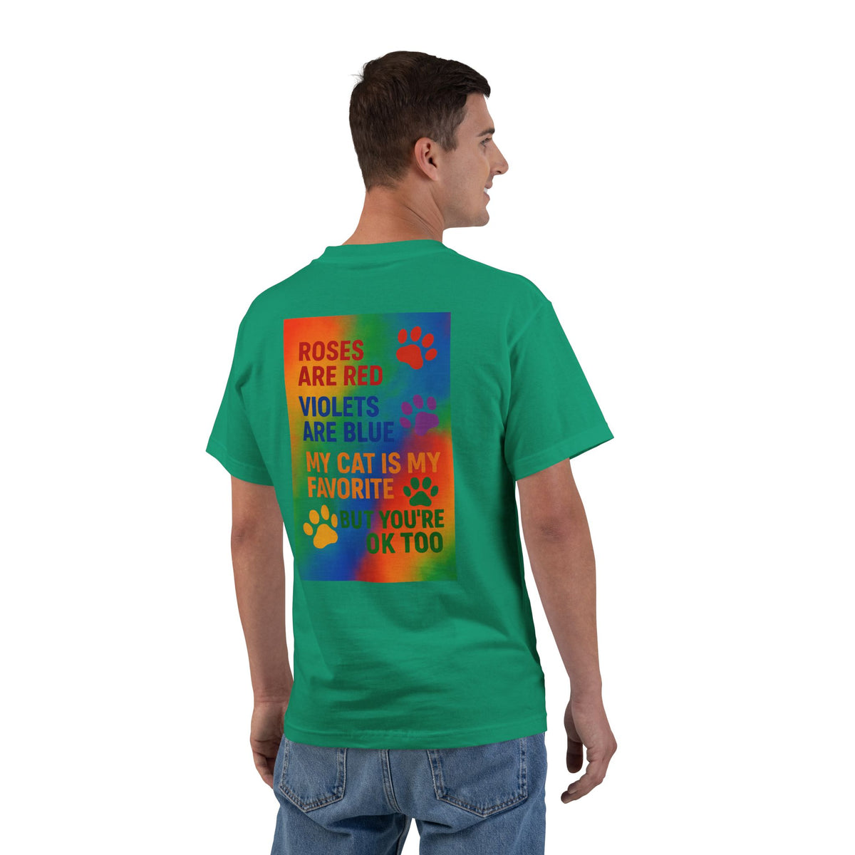Roses Are Red Cat Men's Short-Sleeve Crewneck Tee