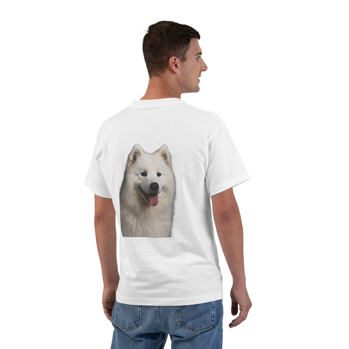 Samoyed Head Men's Short-Sleeve Crewneck Tee