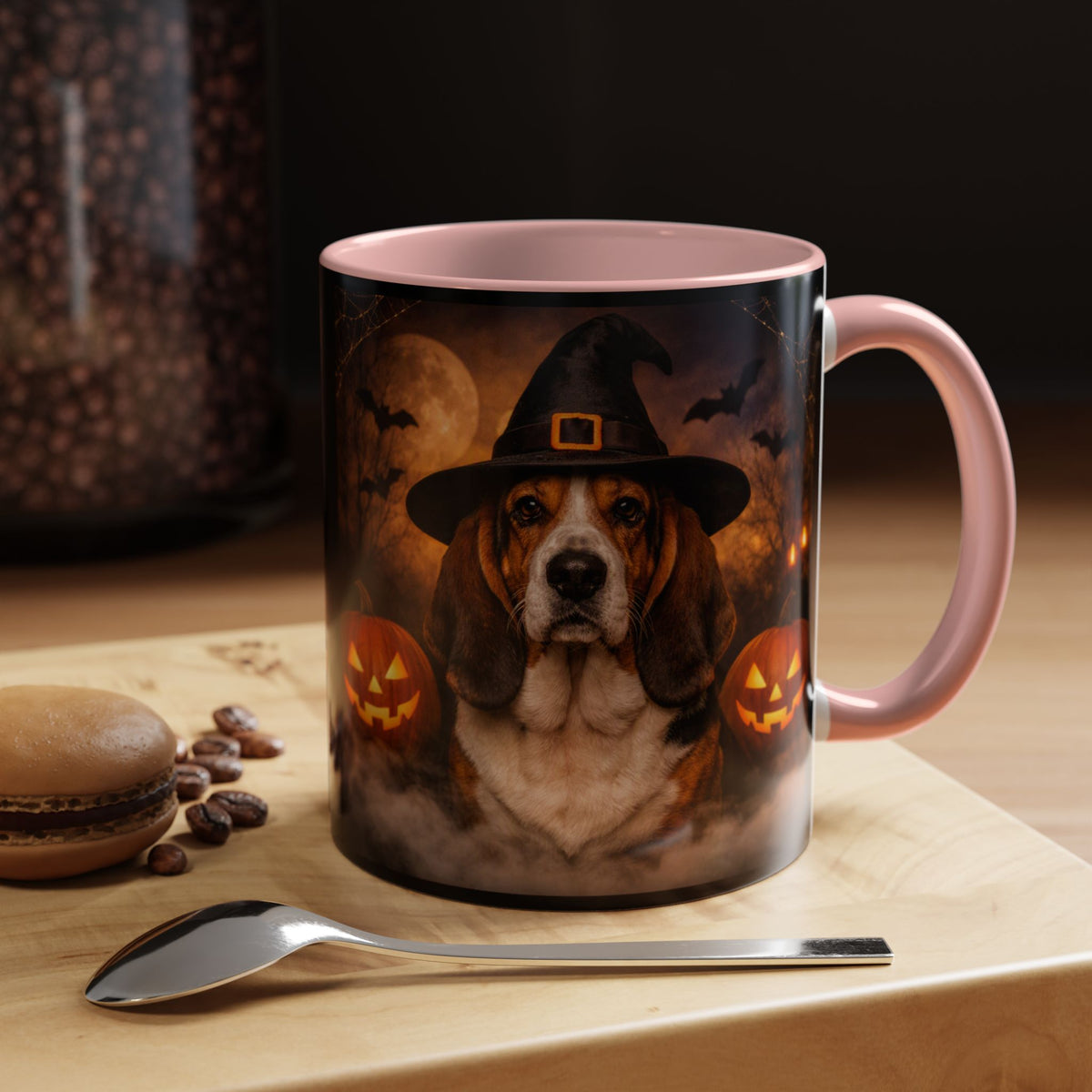 Witch Hat Pack Basset 2-Tone Coffee Mug