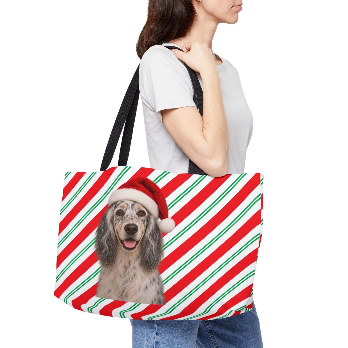 Santa Paws English Setter Weekender Tote Bag