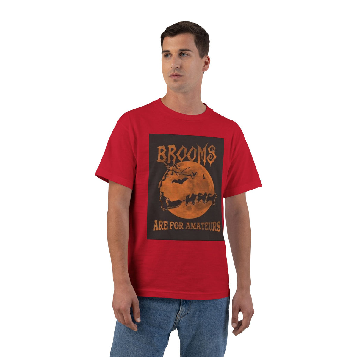 Brooms Are For Amateurs Men's Short-Sleeve Crewneck Tee