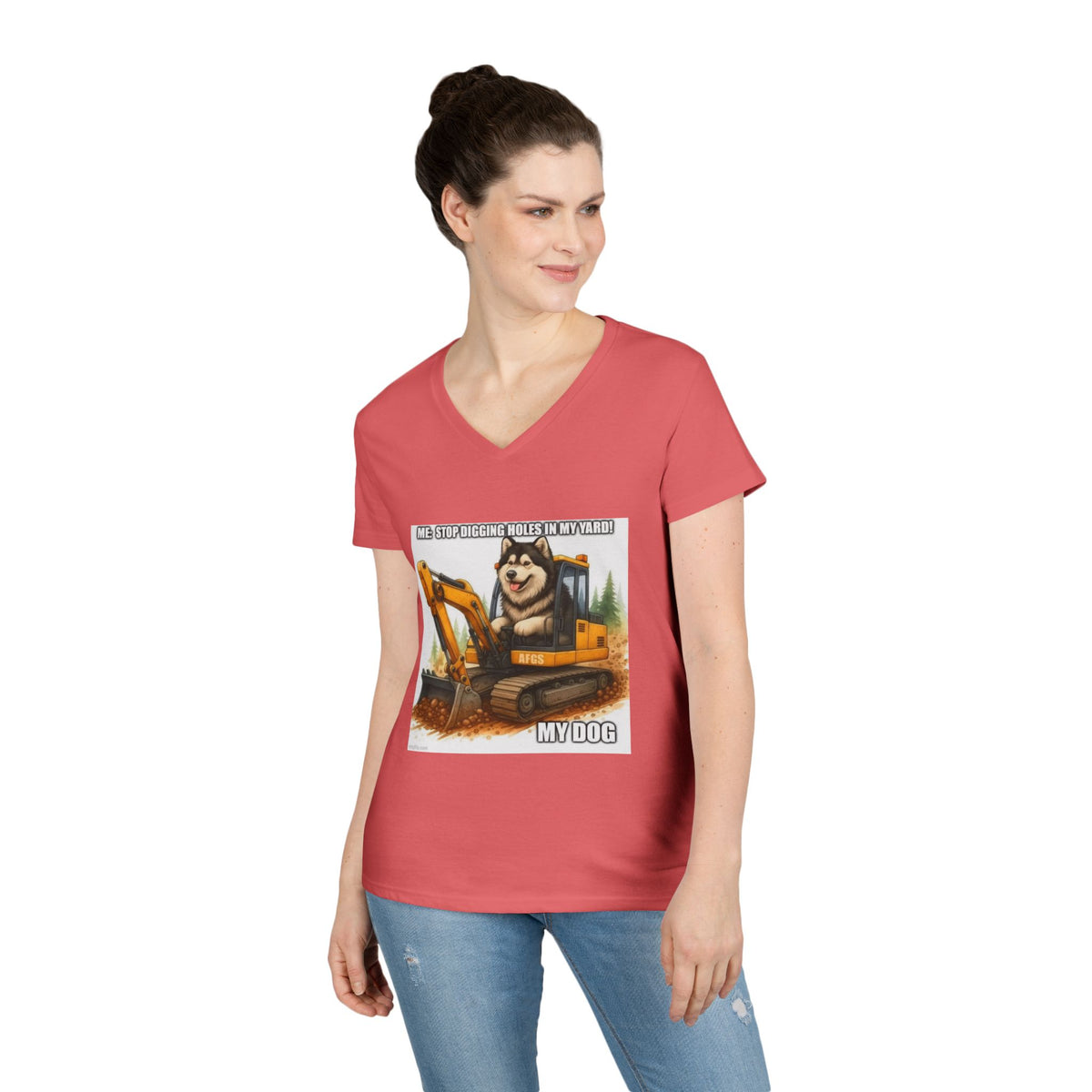 Digmaster 2000 Women's V-Neck Tee