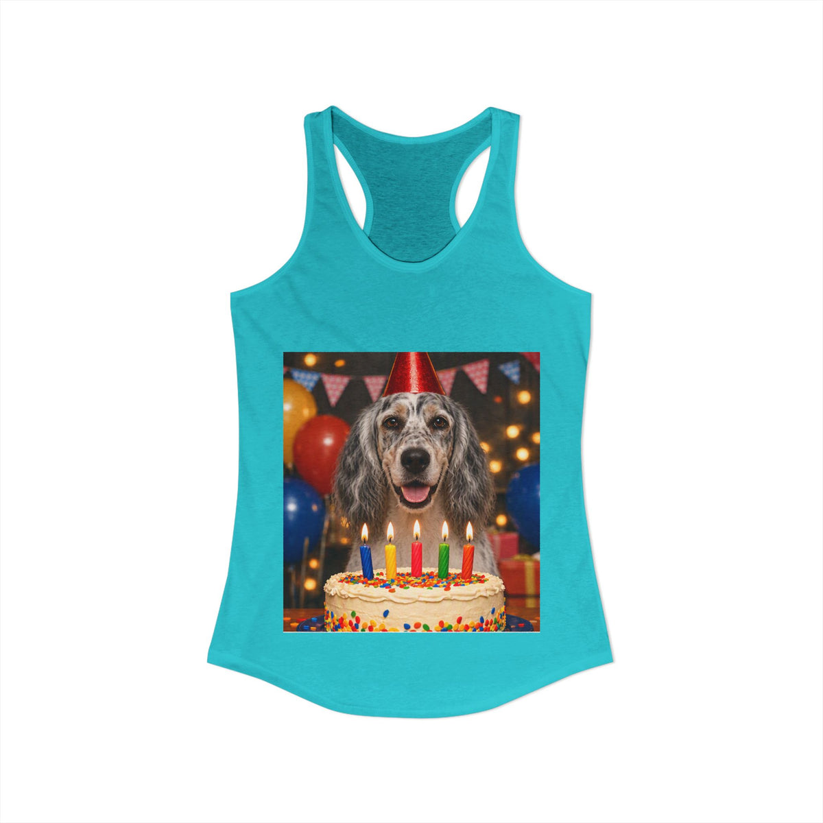 Birthday Buddy English Setter Women's Racerback Tank